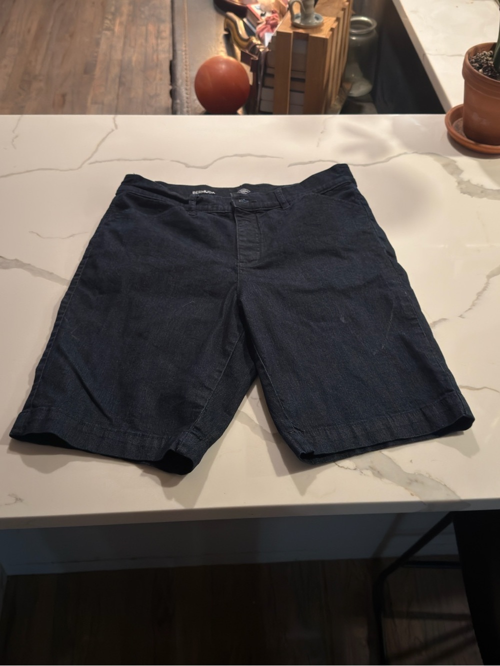St. John's Bay Navy Flat-Front Men's Shorts